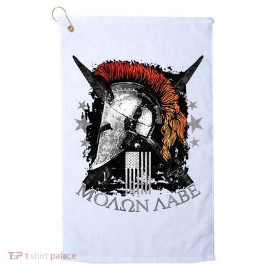 Epic Usa Molon Labe Come And Take Them Spartan 2nd Amendment Golf Towel