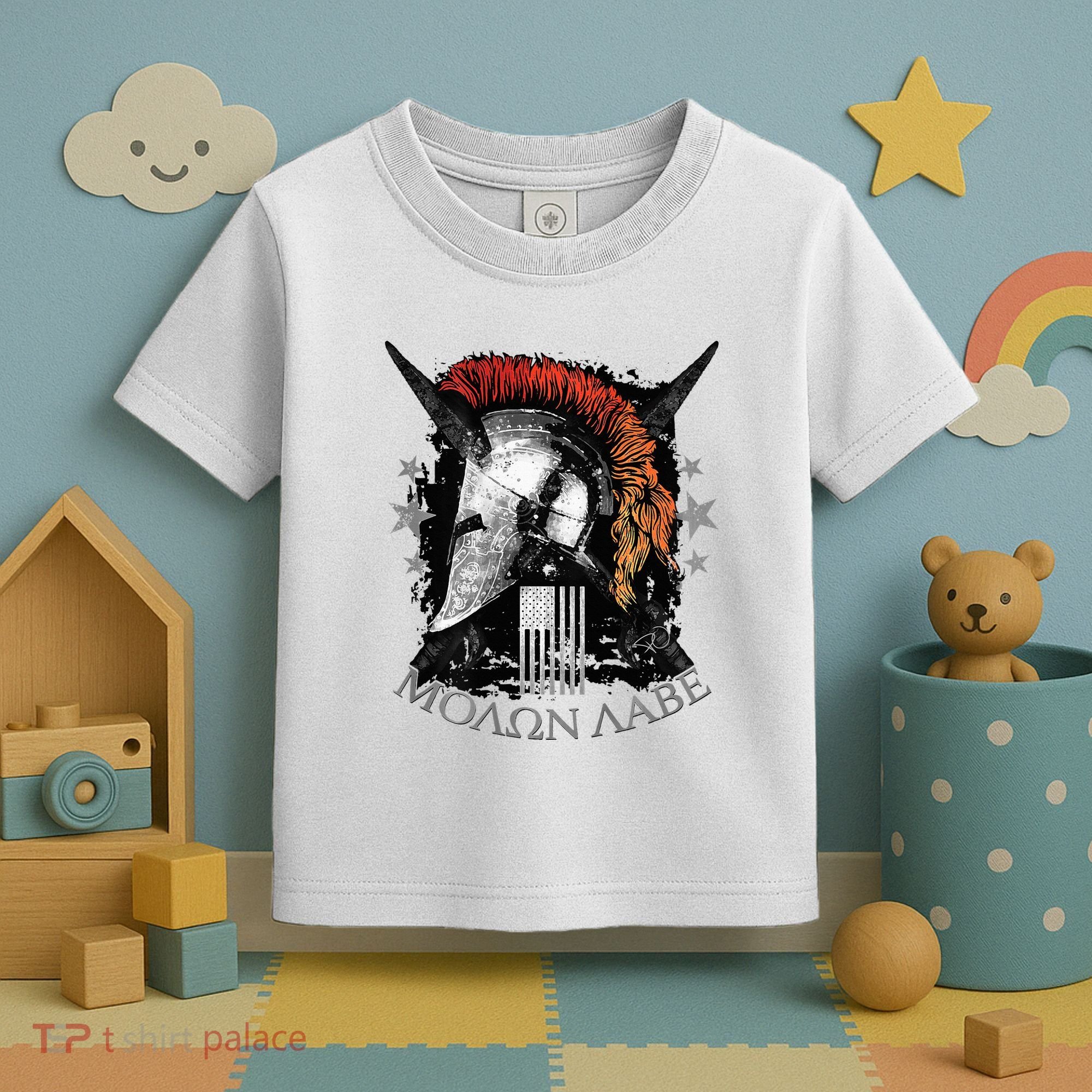 Epic Usa Molon Labe Come And Take Them Spartan 2nd Amendment Toddler T-Shirt
