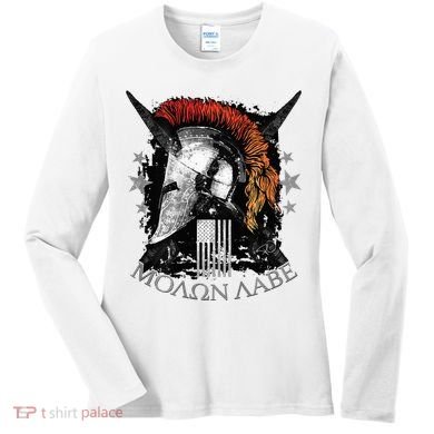 Epic Usa Molon Labe Come And Take Them Spartan 2nd Amendment Women's Long Sleeve Shirt