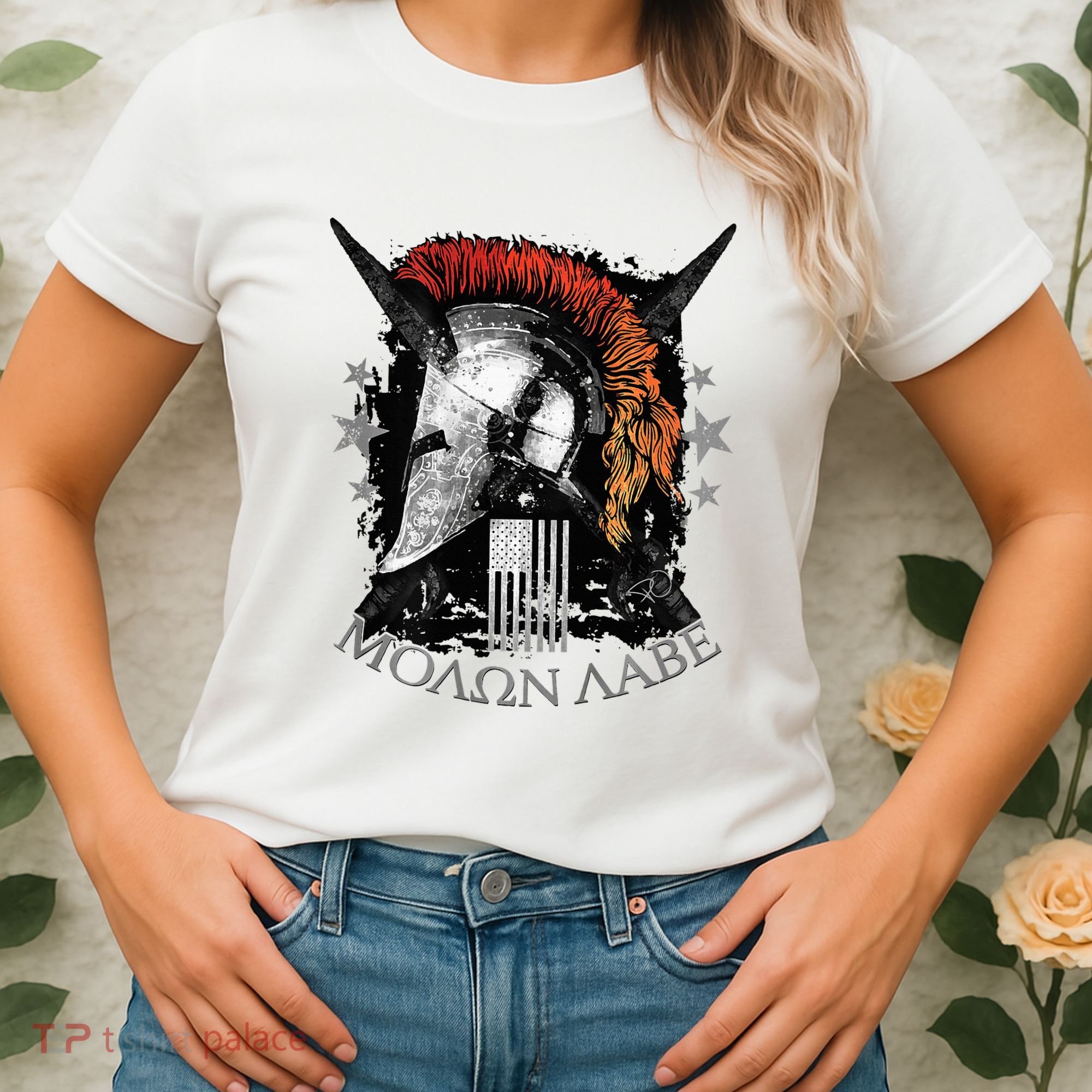 Epic Usa Molon Labe Come And Take Them Spartan 2nd Amendment Women's T-Shirt