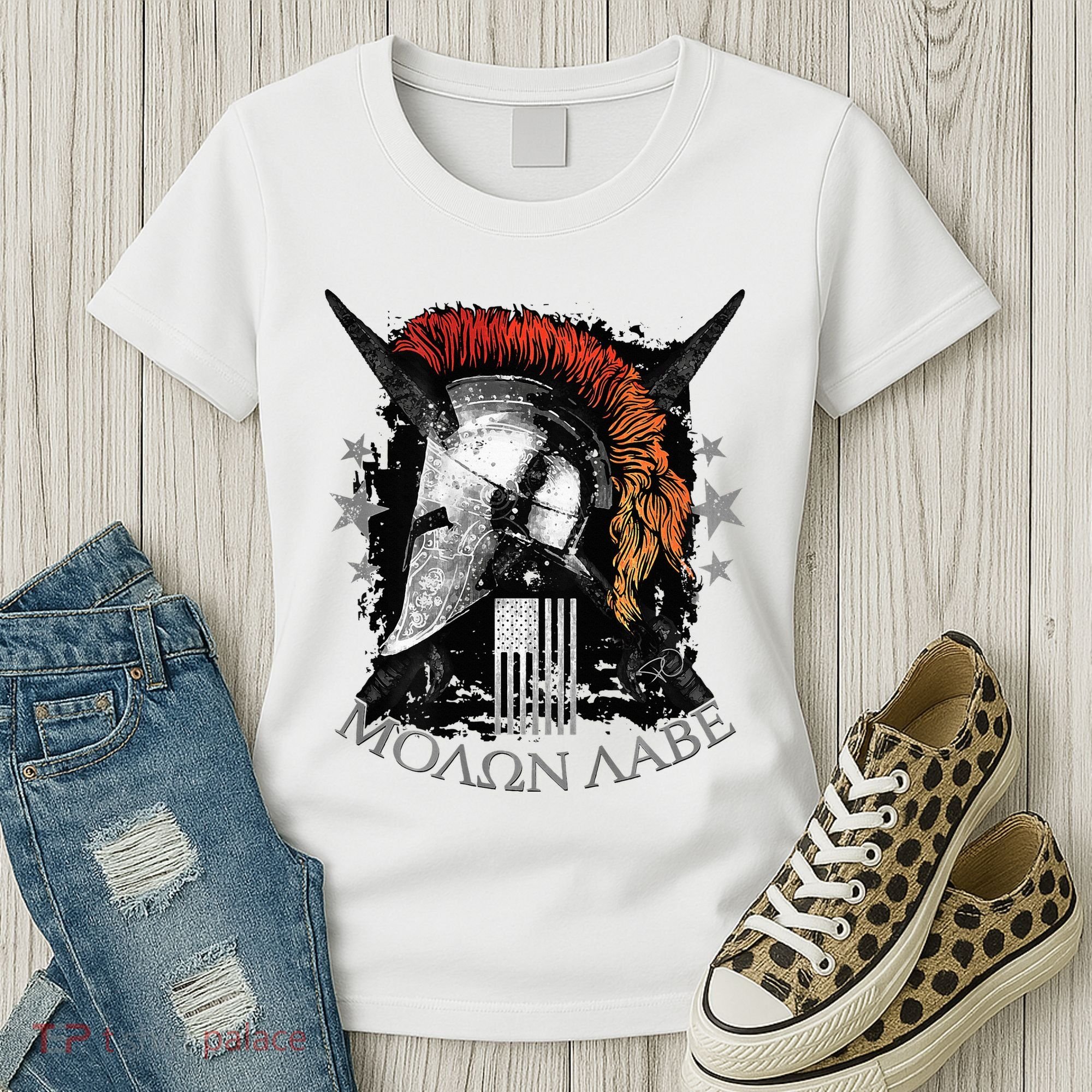 Epic Usa Molon Labe Come And Take Them Spartan 2nd Amendment Women's T-Shirt