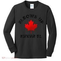 Elbows Up - Never 51 State Canada Flag Stand Strong Kids Long Sleeve Shirt thumb 0