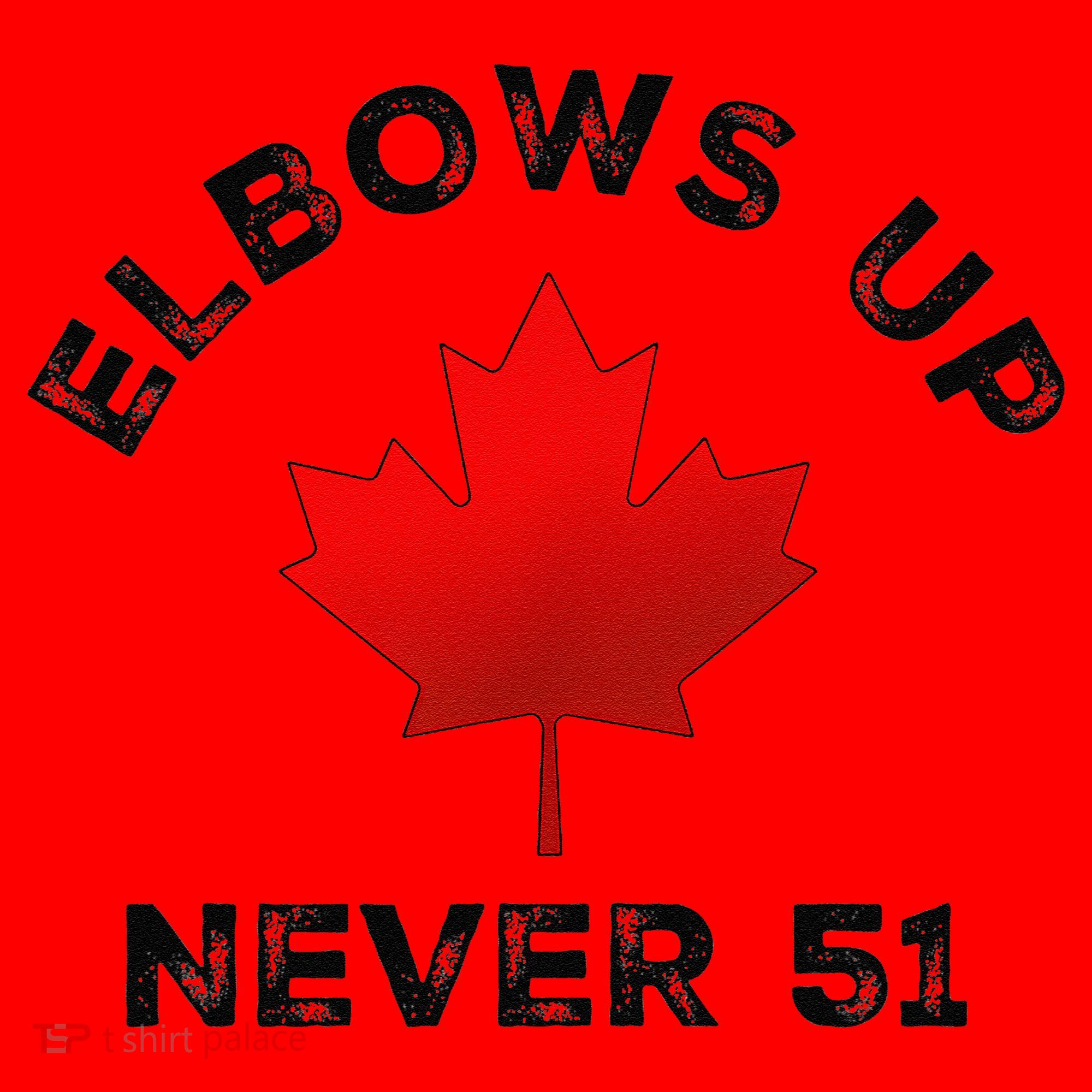 Elbows Up - Never 51 State Canada Flag Stand Strong Santa Hat