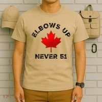 Elbows Up - Never 51 State Canada Flag Stand Strong T-Shirt thumb 6