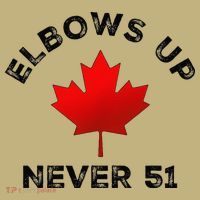 Elbows Up - Never 51 State Canada Flag Stand Strong Polo thumb 2