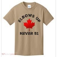 Elbows Up - Never 51 State Canada Flag Stand Strong Kids T-Shirt thumb 0