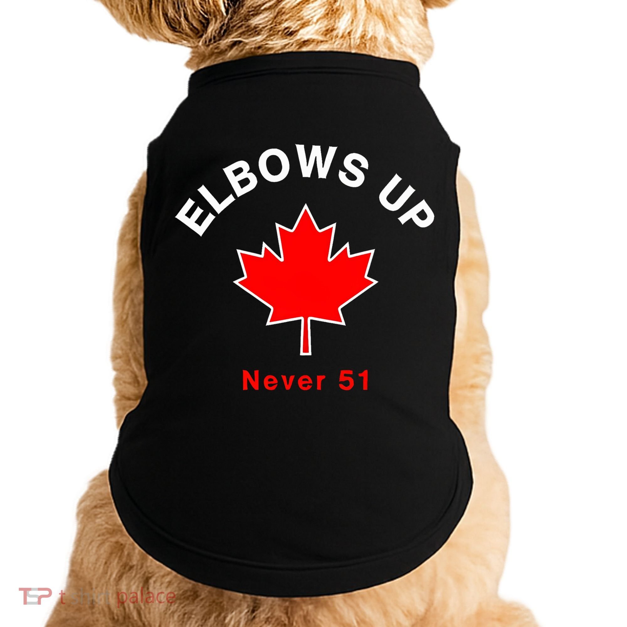 Elbows Up Never 51 Canada Flag Stand Strong Doggie Tank