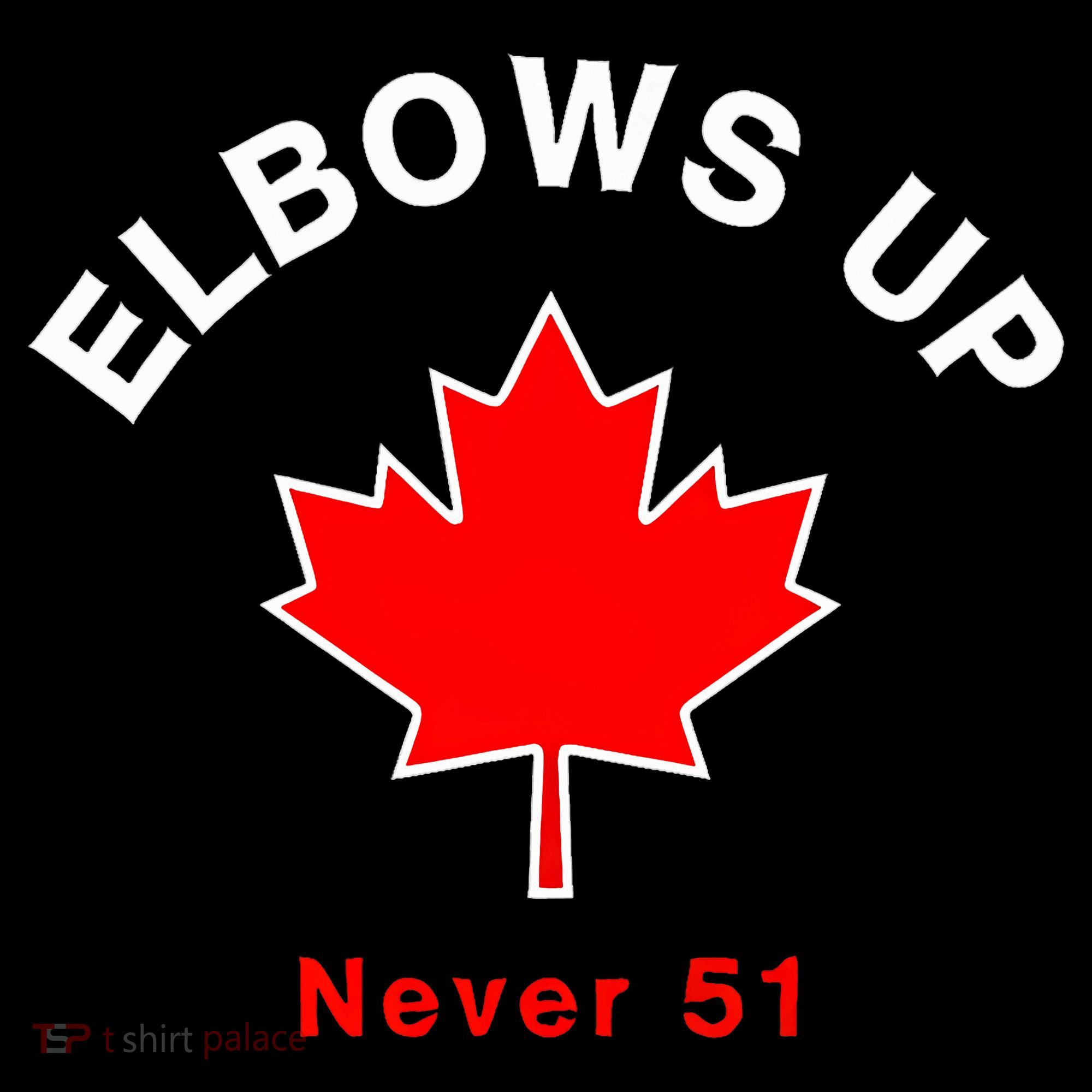 Elbows Up Never 51 Canada Flag Stand Strong Baby Bodysuit