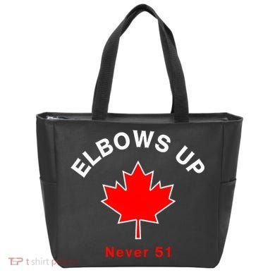 Elbows Up Never 51 Canada Flag Stand Strong Tote Bag