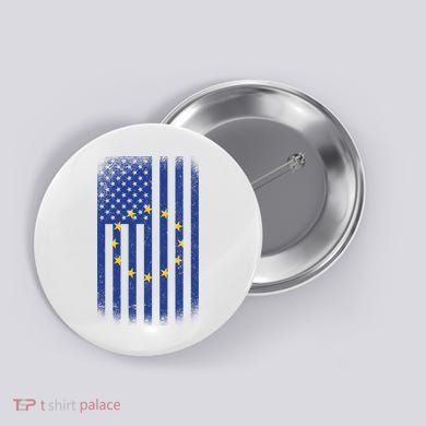 Vintage European Flag Button