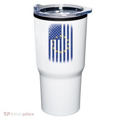 Vintage European Flag Tumbler