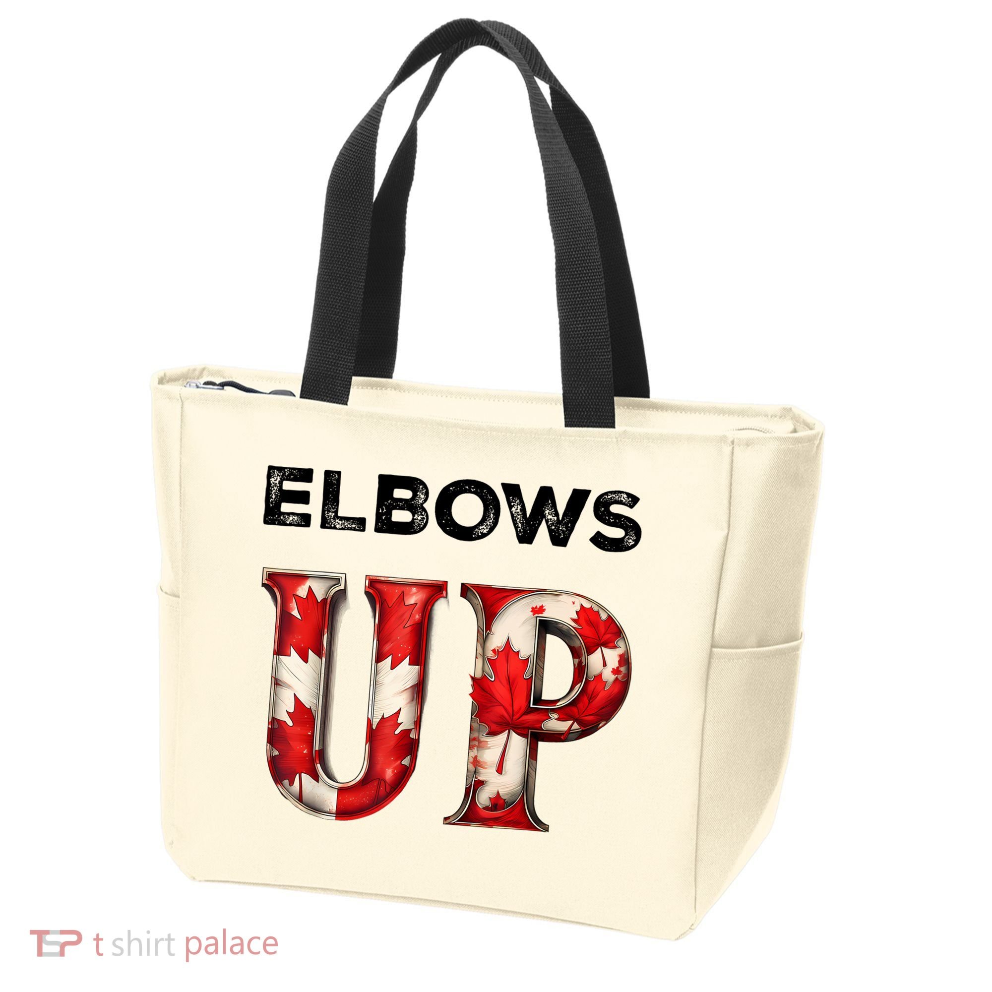 Elbows Up Proud Canadians Against Tariffs Tote Bag