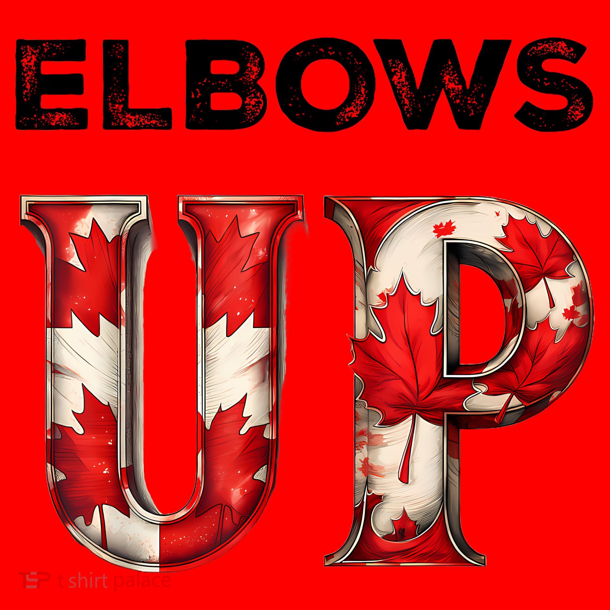 Elbows Up Proud Canadians Against Tariffs Santa Hat