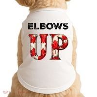 Elbows Up Proud Canadians Against Tariffs Doggie Tank thumb 0