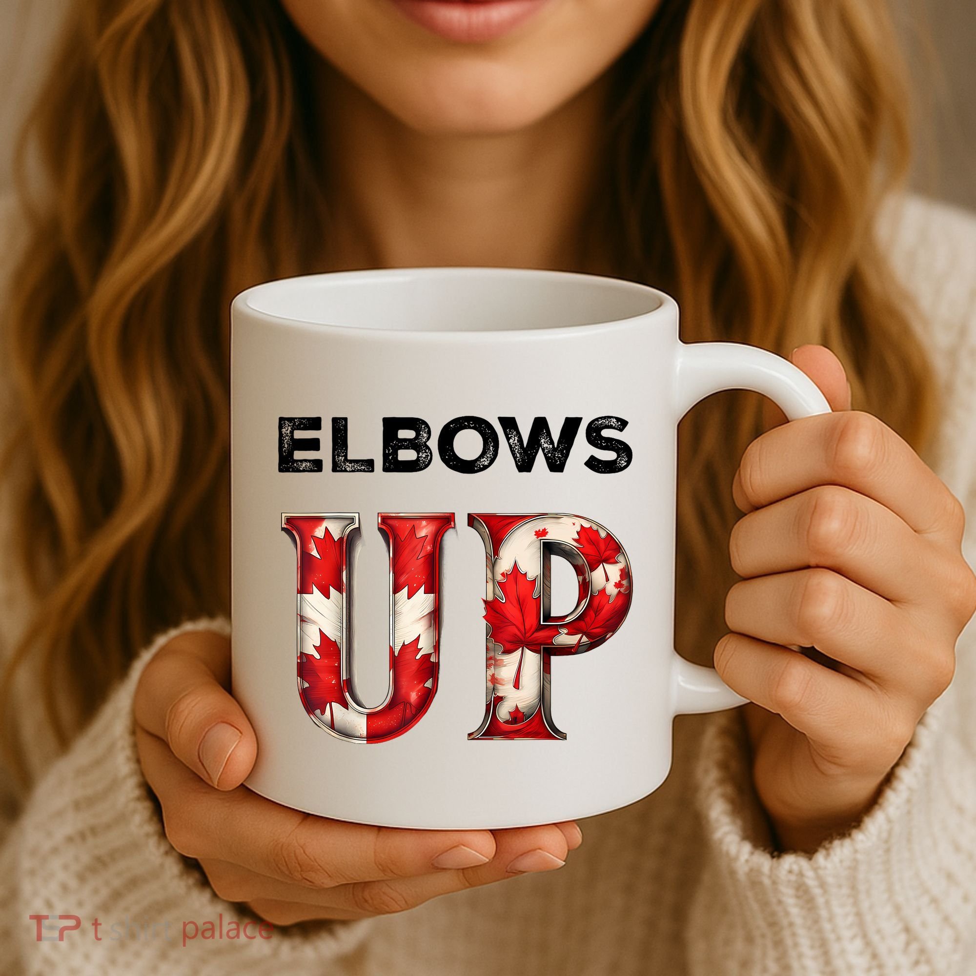 Elbows Up Proud Canadians Against Tariffs Coffee Mug