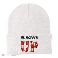 Elbows Up Proud Canadians Against Tariffs Beanie thumb 0