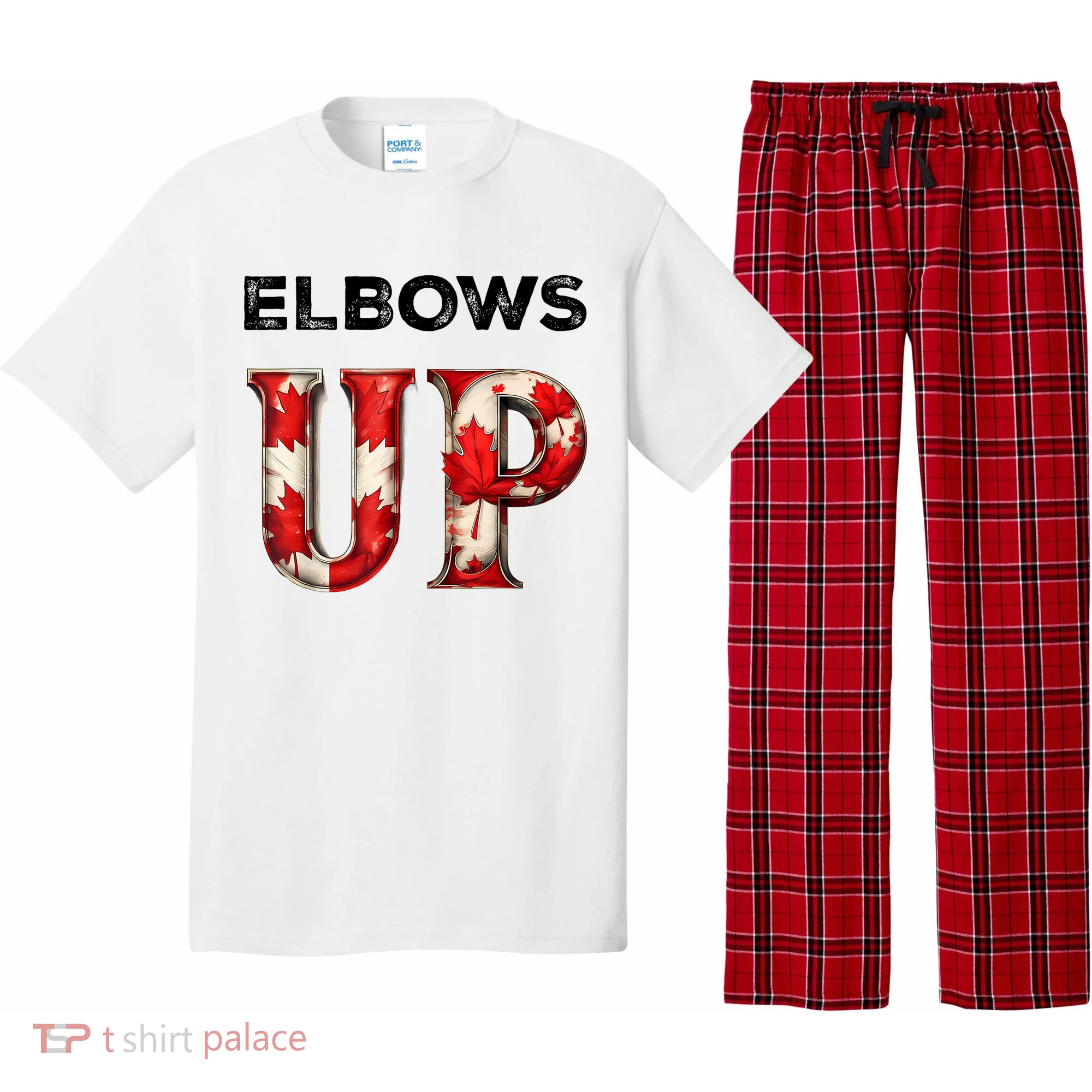 Elbows Up Proud Canadians Against Tariffs Pajama Set
