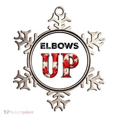 Elbows Up Proud Canadians Against Tariffs Ornament