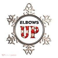 Elbows Up Proud Canadians Against Tariffs Ornament thumb 0
