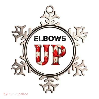 Elbows Up Proud Canadians Against Tariffs Ornament