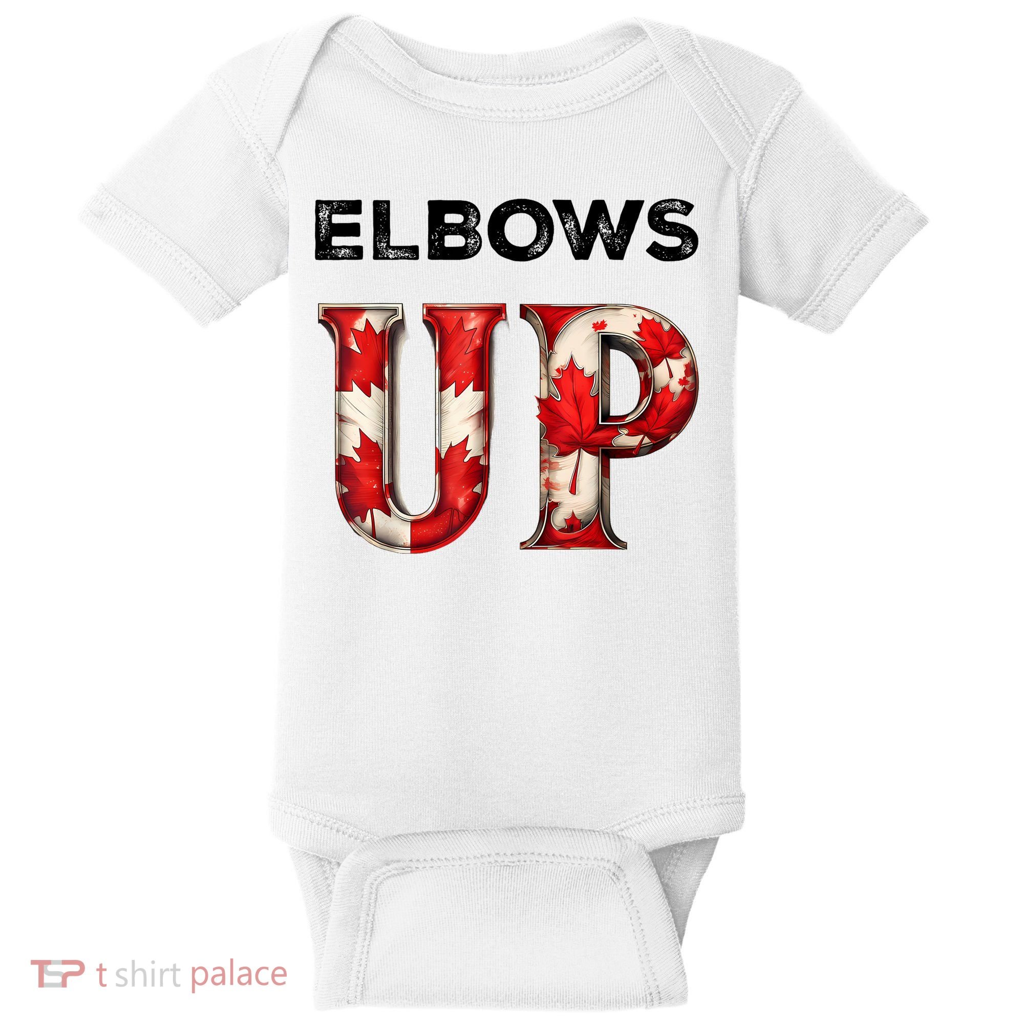 Elbows Up Proud Canadians Against Tariffs Baby Bodysuit