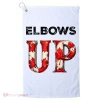 Elbows Up Proud Canadians Against Tariffs Golf Towel thumb 0