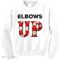 Elbows Up Proud Canadians Against Tariffs Kids Sweatshirt thumb 0
