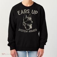 Ears Up System Armed Dog Lover Gift Animal German Shepherd Women's Sweatshirt thumb 0