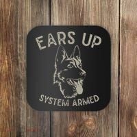Ears Up System Armed Dog Lover Gift Animal German Shepherd Coaster thumb 0