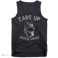 Ears Up System Armed Dog Lover Gift Animal German Shepherd Tank Top thumb 0