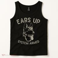 Ears Up System Armed Dog Lover Gift Animal German Shepherd Tank Top thumb 2