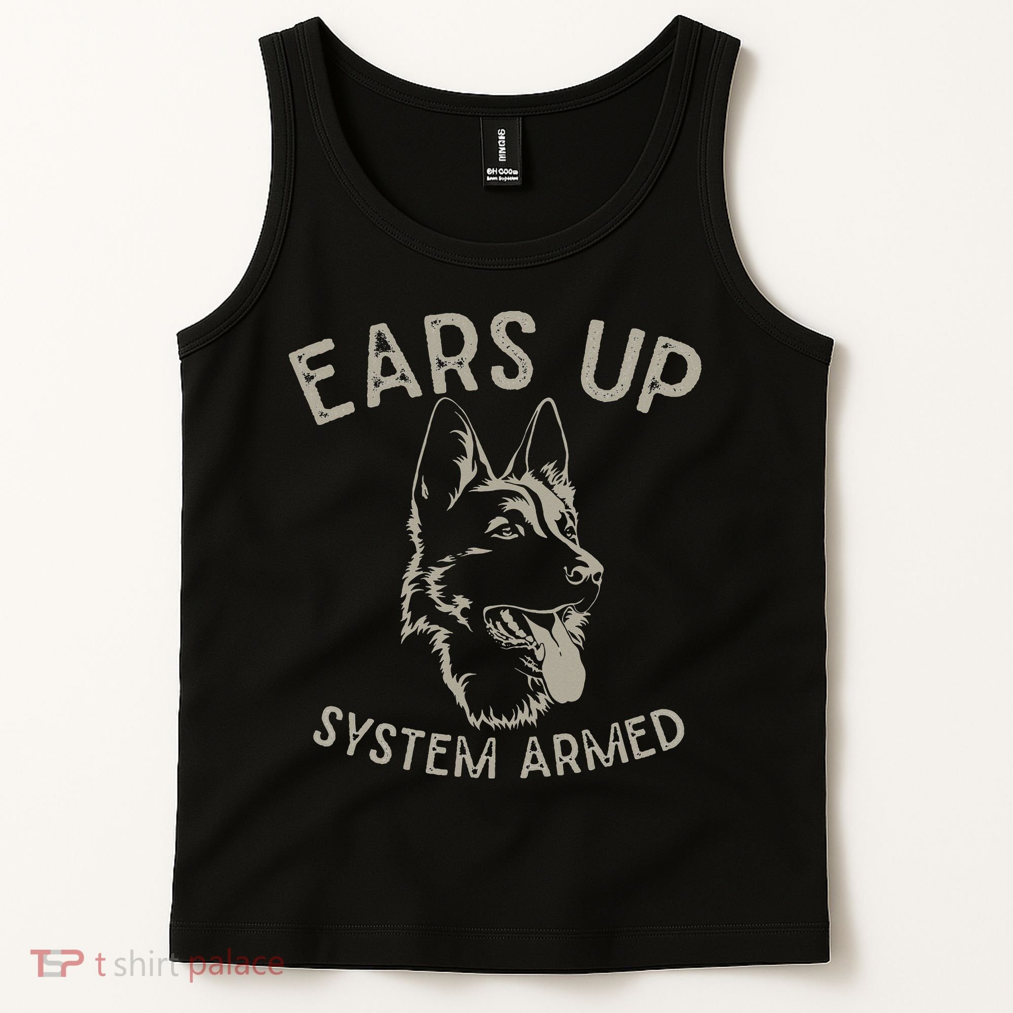 Ears Up System Armed Dog Lover Gift Animal German Shepherd Tank Top