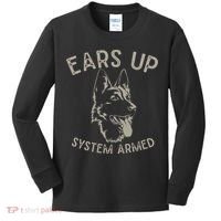 Ears Up System Armed Dog Lover Gift Animal German Shepherd Kids Long Sleeve Shirt thumb 0