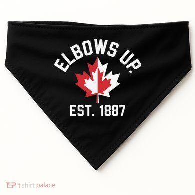 Elbows Up Strong Canada Est 1867 Proud Canadian USA-Made Doggie Bandana