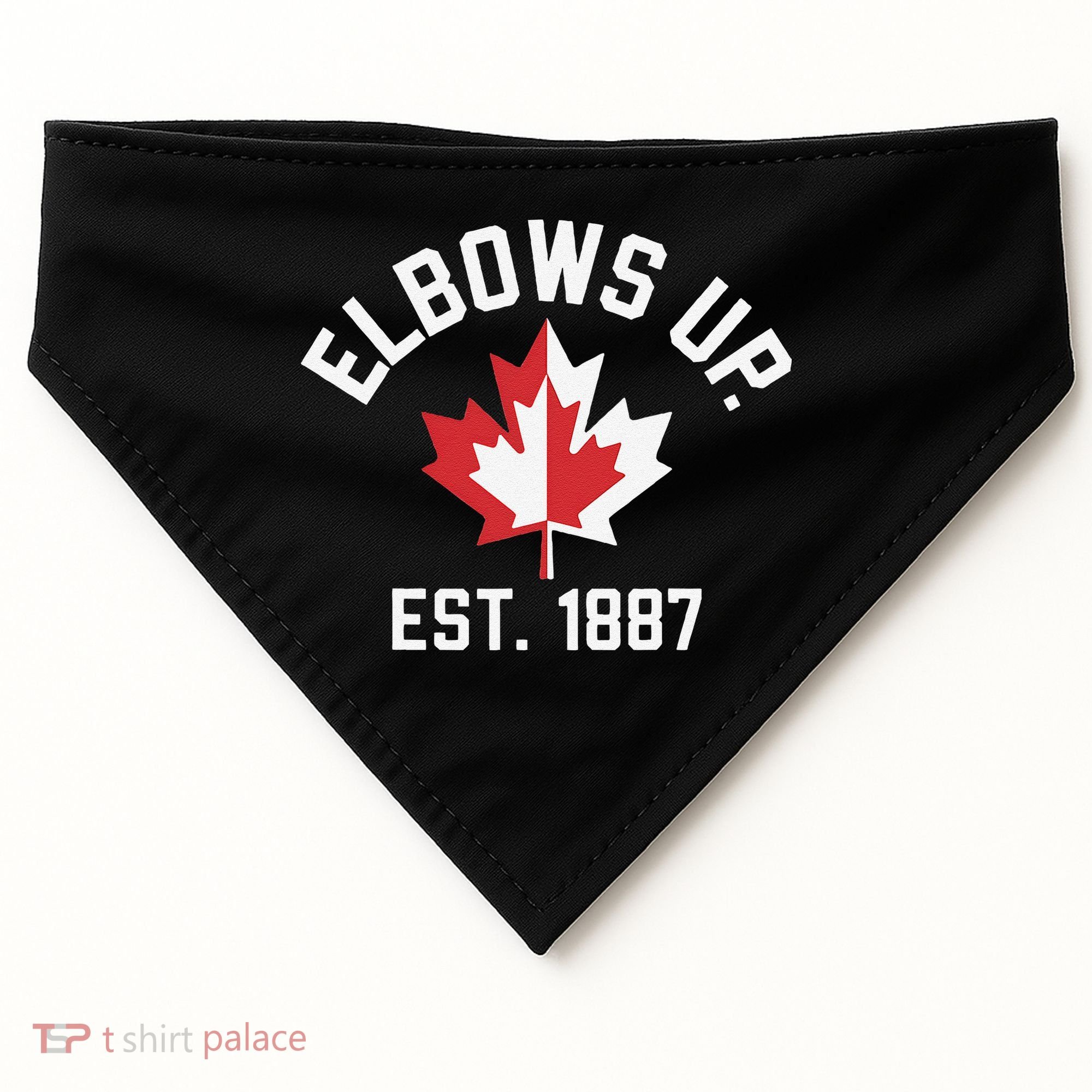 Elbows Up Strong Canada Est 1867 Proud Canadian USA-Made Doggie Bandana