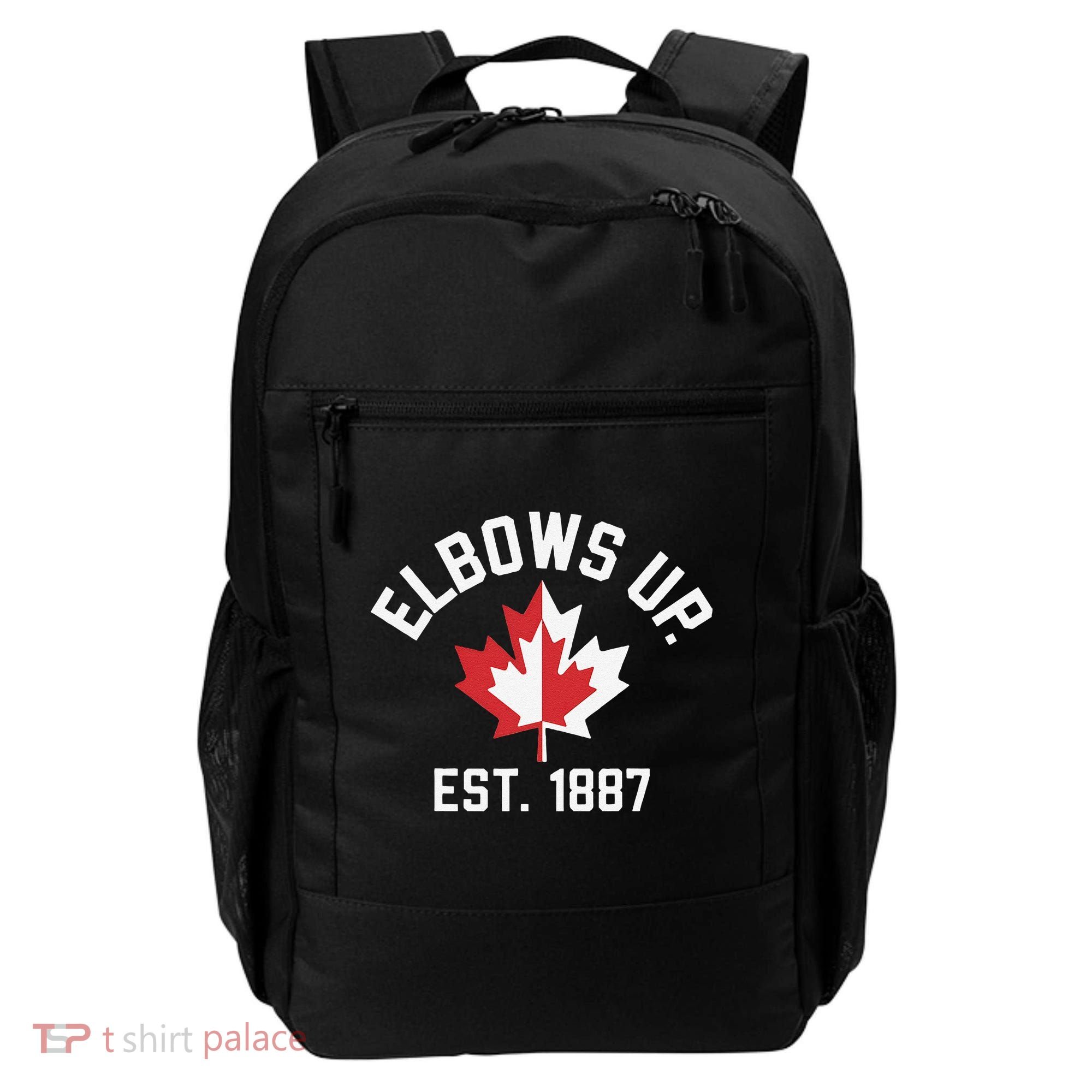 Elbows Up Strong Canada Est 1867 Proud Canadian Backpack