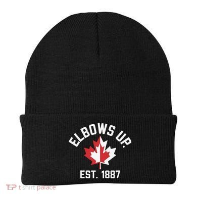 Elbows Up Strong Canada Est 1867 Proud Canadian Beanie