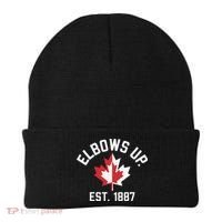 Elbows Up Strong Canada Est 1867 Proud Canadian Beanie thumb 0