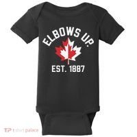 Elbows Up Strong Canada Est 1867 Proud Canadian Baby Bodysuit thumb 0