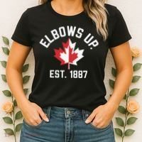 Elbows Up Strong Canada Est 1867 Proud Canadian Women's T-Shirt thumb 2