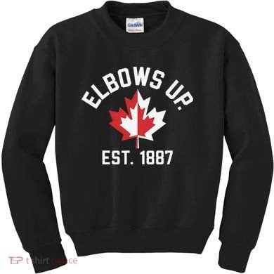 Elbows Up Strong Canada Est 1867 Proud Canadian Kids Sweatshirt
