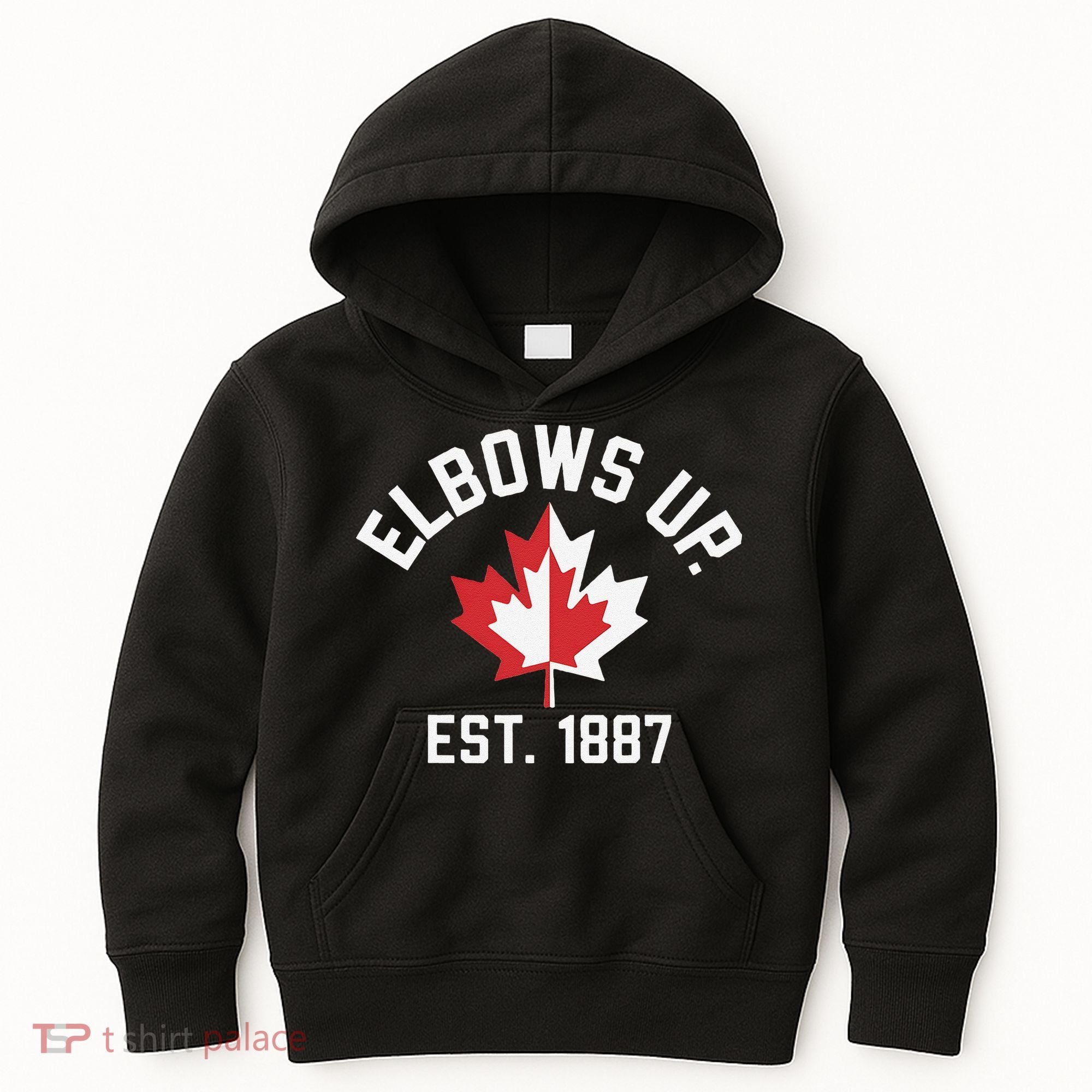Elbows Up Strong Canada Est 1867 Proud Canadian Kids Hoodie