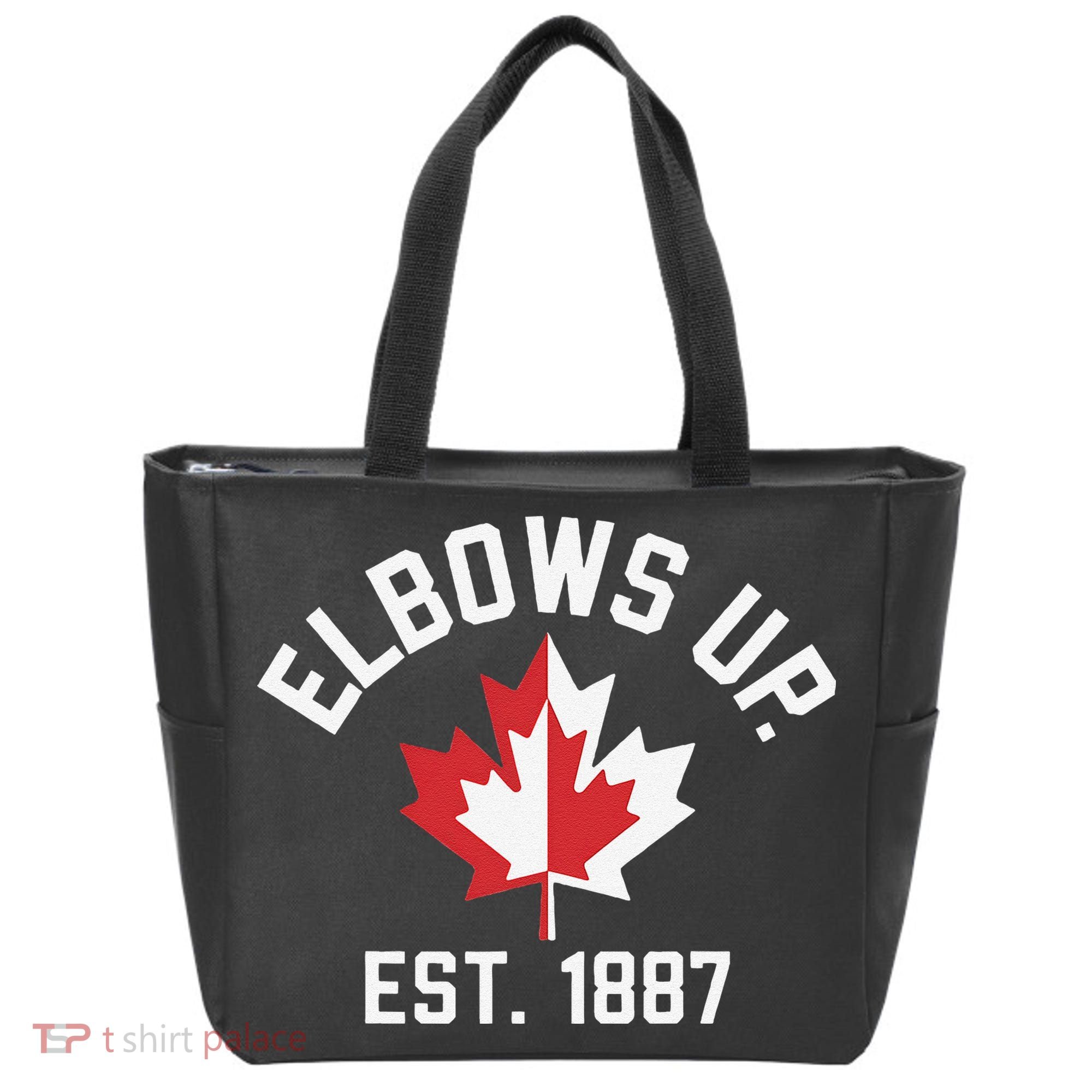 Elbows Up Strong Canada Est 1867 Proud Canadian Tote Bag