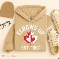 Elbows Up Strong Canada Est 1867 Proud Canadian Hoodie thumb 4