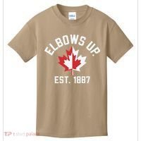 Elbows Up Strong Canada Est 1867 Proud Canadian Kids T-Shirt thumb 0
