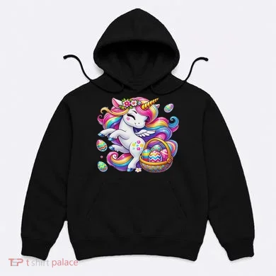 Easter Unicorn With Eggs Happy Easter Cute Hoodie