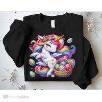 Easter Unicorn With Eggs Happy Easter Cute Sweatshirt thumb 2