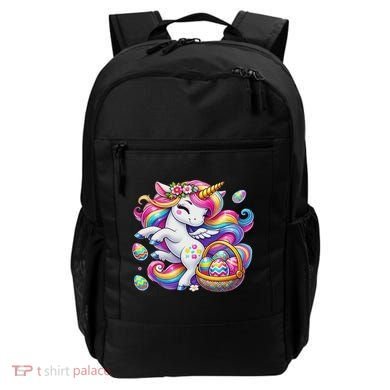 Easter Unicorn With Eggs Happy Easter Cute Backpack