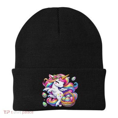 Easter Unicorn With Eggs Happy Easter Cute Beanie