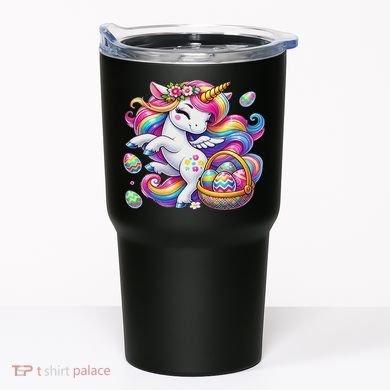 Easter Unicorn With Eggs Happy Easter Cute Tumbler